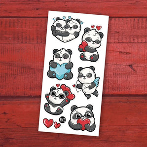 Tatouage temporaire Pandamoureux - Bébé LoupPico tatouages temporaires