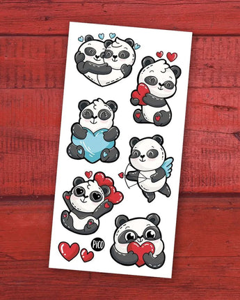 Tatouage temporaire Pandamoureux - Bébé LoupPico tatouages temporaires