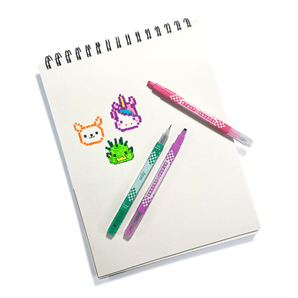 12 marqueurs doubles pointes (pixel) - Bébé LoupOoly