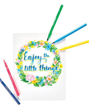 12 marqueurs - pinceaux - Bébé LoupOoly