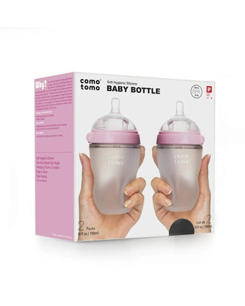 2 x biberons 250ml rose - Bébé Loupcomo tomo