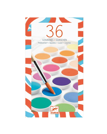 36 pastilles de gouache - Bébé LoupDjeco