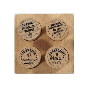 4 timbres d'appréciation - Bébé LoupMy mandarine