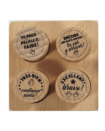 4 timbres d'appréciation - Bébé LoupMy mandarine