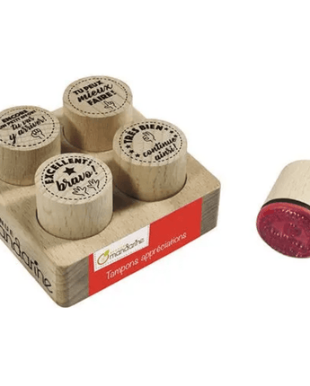 4 timbres d'appréciation - Bébé LoupMy mandarine