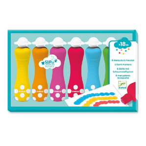 6 marqueurs mousse - Bébé LoupDjeco