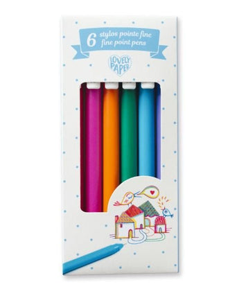 6 stylos gel pointe fine - Bébé LoupDjeco