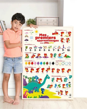 Affiche géante Dino maternelle - Bébé LoupPoppik