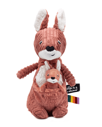 Allezou le kangourou Peluche maman bébé terracotta - Bébé LoupLes Déglingos