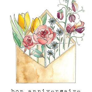 Alphonsine1 Mini carte de souhait - Bébé LoupStéphanie Renière illustrations