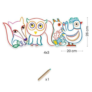Animaux de la forêt coloriages magiques - Bébé LoupDjeco
