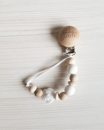 Attache - suce Bois Florale - Bébé LoupCréation Jade
