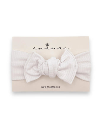 Bandeau bambou côtelé blanc - Bébé LoupAnanas Co