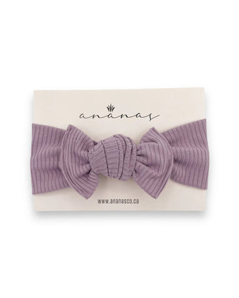 Bandeau bambou côtelé lilas - Bébé LoupAnanas Co