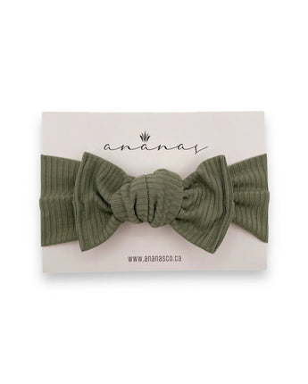Bandeau bambou côtelé sauge - Bébé LoupAnanas Co