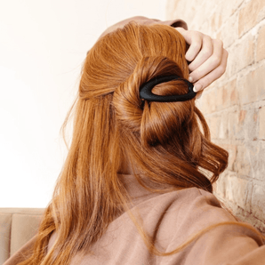 Barrette noire ovale - Bébé LoupAndi