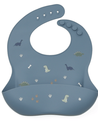Bavette silicone dino - Bébé LoupNouka