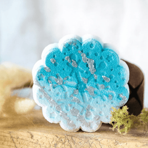 Bombe de bain flocon - Bébé LoupSavonnerie Poussière d'Étoile