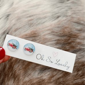 Boucle d'oreille Camion de Noël - Bébé LoupOh So Lovely