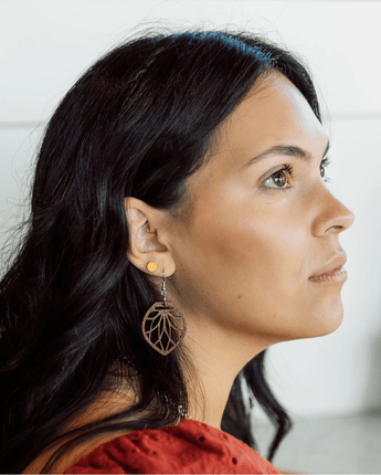 Boucle d'oreille Point doré - Bébé LoupSteel & Clover