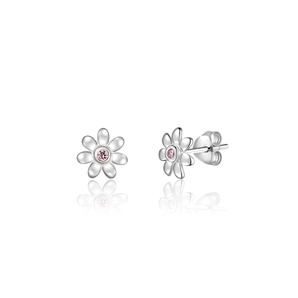 Boucle d'oreilles Fleurs argent - Bébé LoupGirl Nation