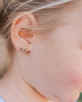 Boucles d'oreilles papillons 3 pierres - Bébé LoupCherished moments