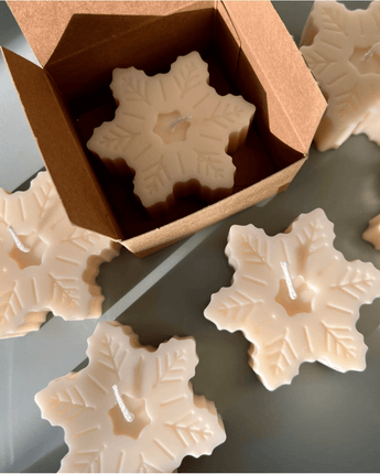 Bougie Flocon de neige Sapin de Noël - Bébé LoupLelik