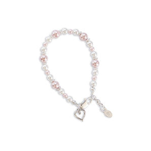 Bracelet perles blanches et roses pour enfant - Bébé LoupCherished moments