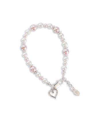 Bracelet perles blanches et roses pour enfant - Bébé LoupCherished moments