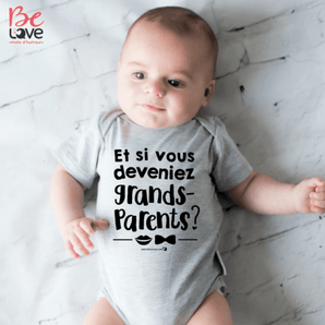 Cache - couche Et si...grands - parents gris - Bébé LoupBe Love