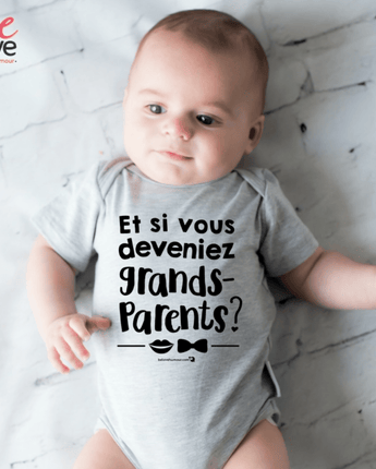 Cache - couche Et si...grands - parents gris - Bébé LoupBe Love