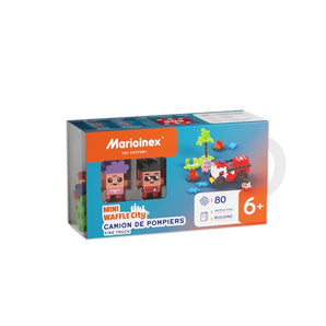 Camion de pompier 80 pièces Mini Waffle - Bébé LoupMarioinex