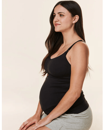 Camisole maternité allaitement noire sans couture - Bébé LoupBravado