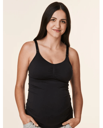 Camisole maternité allaitement noire sans couture - Bébé LoupBravado