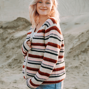 Cardigan rayé multicolore - Bébé LoupRose maternité