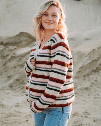 Cardigan rayé multicolore - Bébé LoupRose maternité