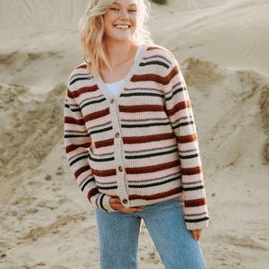 Cardigan rayé multicolore - Bébé LoupRose maternité