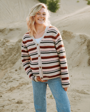 Cardigan rayé multicolore - Bébé LoupRose maternité