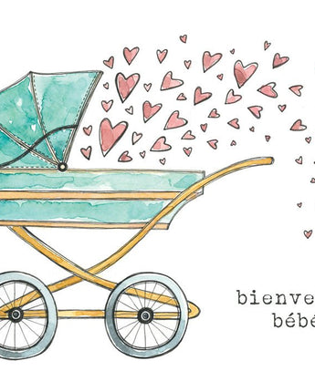 Carte de souhait Levi 1 - Bébé LoupStéphanie Renière illustrations