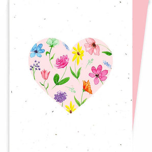 Carte ensemencée Coeur - Bébé LoupHobeika