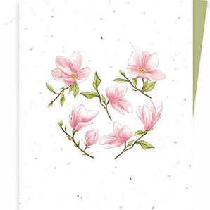 Carte ensemencée Magnolia - Bébé LoupHobeika