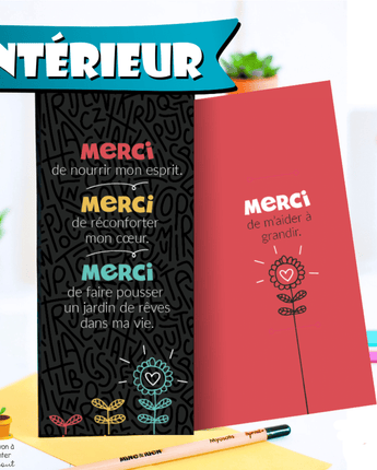 Carte/crayon Merci de m'aider à grandir (Basilic) - Bébé LoupMine de rien