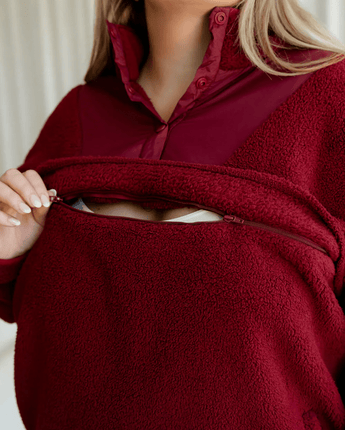 Chandail Teddy bordeaux - Bébé LoupRose maternité