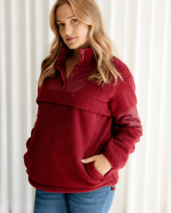 Chandail Teddy bordeaux - Bébé LoupRose maternité