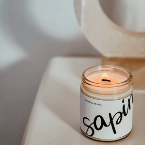 Chandelle sapin - mèche de bois - Bébé LoupMarée