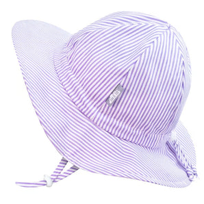 Chapeau Cotton Floppy Rayures mauves - Bébé LoupJan & Jul