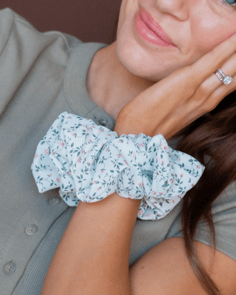 Chouchou géant menthe fleuri - Bébé Loupandi