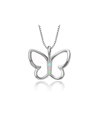 Collier papillon 3 pierres - Bébé LoupCherished moments