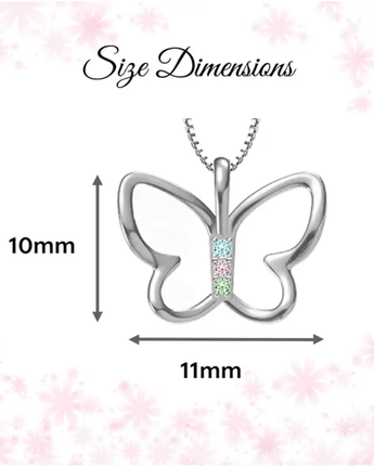 Collier papillon 3 pierres - Bébé LoupCherished moments