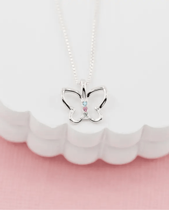Collier papillon 3 pierres - Bébé LoupCherished moments